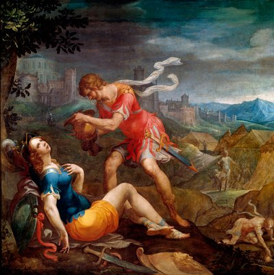 Tancrede christens Clorinde Torquato Tasso（称为 Le Muche）的诗“La jerusalem delivree”的插图 作者 安布鲁瓦·杜布瓦