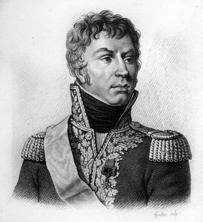 让-路易斯-埃比尼泽-雷尼尔（Jean Louis Ebenezer REYNIER，1771-1814）--载于《法国胜利和征服后的法国将军画像》。Ambroise Tardieu于1818年雕刻的。Stella系列。 作者 安布罗斯·塔迪厄（Ambroise Tardieu）