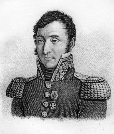 让-约瑟夫-塔拉耶将军（1770-1855）--载于《法国人胜利和征服后的法国将军肖像》。Ambroise Tardieu于1818年雕刻的。Stella系列。 作者 Ambroise Tardieu
