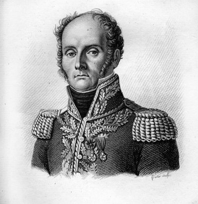 查尔斯-泰奥多尔-博韦-德-普雷奥将军（1772-1830）在《法国将军肖像》中。Ambroise Tardieu于1818年雕刻的。Stella系列 作者 安布罗斯·塔迪厄（Ambroise Tardieu）