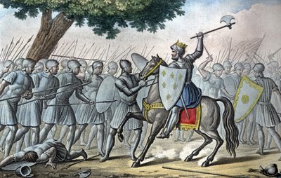 路易六世，被称为 "格罗斯"（1081 - 1137），在布伦尼维尔之战中，试图在1119年将诺曼底从国王亨利一世手中夺走。- 1825年由安布罗伊斯-塔迪厄设计和雕刻。 作者 安布罗斯·塔迪厄（Ambroise Tardieu）
