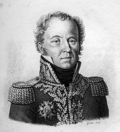 路易-埃马纽埃尔（Louis-Emmanuel）-雷伊男爵（1768-1846）少将的肖像--载于 "Portraits des generaux francais en suite les victoires et conquetes des Francais"。Ambroise Tardieu于1818年雕刻的。Stella系列。 作者 安布罗斯·塔迪厄（Ambroise Tardieu）