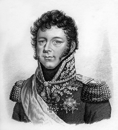 尼古拉-约瑟夫-梅松（Nicolas Joseph Maison）将军的肖像，1771年至1840年，载于 "法国胜利和征服后的法国将军肖像"。Ambroise Tardieu于1818年雕刻的。斯泰拉收藏。 作者 安布罗斯·塔迪厄（Ambroise Tardieu）
