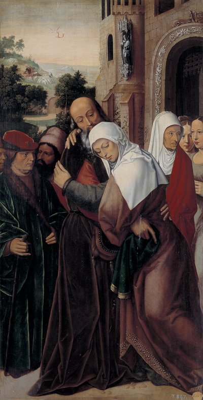 圣徒约阿希姆和安妮在金门会议 作者 安布罗休斯·本森（Ambrosius Benson）