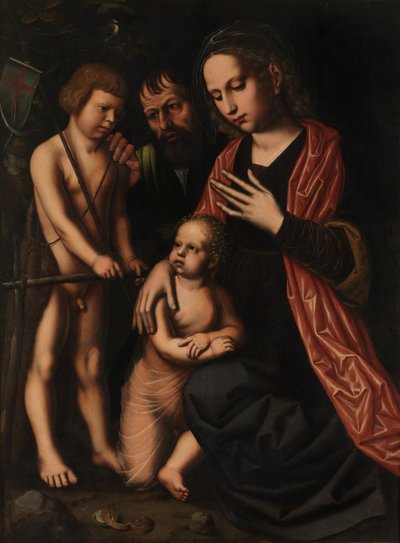 圣家族和施洗者圣约翰（面板油画） 作者 安布罗休斯·本森（Ambrosius Benson）