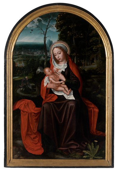 飞往埃及途中的其余部分（油画） 作者 安布罗休斯·本森（Ambrosius Benson）