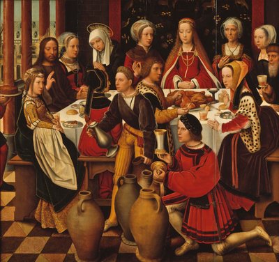 卡纳的婚礼，1530-50 作者 安布罗休斯·本森（Ambrosius Benson）