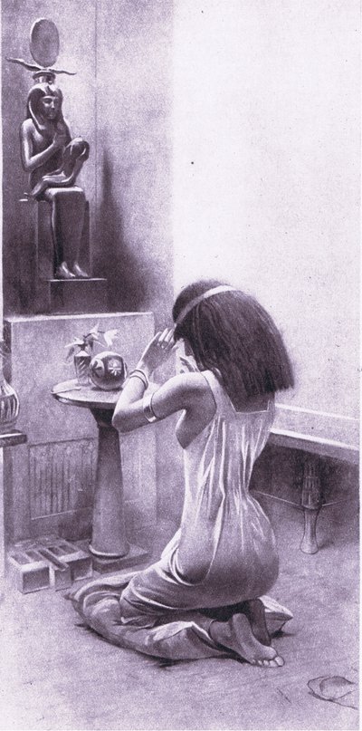一位埃及妇女在她的灵修，1925年 作者 阿梅迪·福雷斯蒂尔