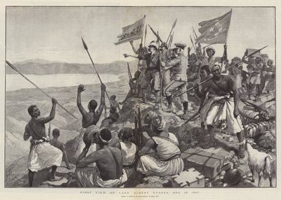 1887年12月13日，阿尔伯特尼安扎湖的第一个视图 作者 Amedee Forestier