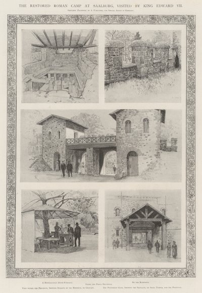 萨尔堡恢复的罗马营地，由爱德华七世国王访问 作者 Amedee Forestier