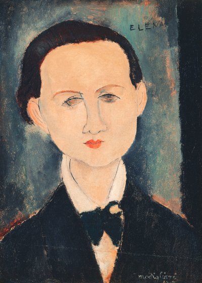 埃琳娜·珀莫兹基（Elena Permozky），1917年 作者 阿梅代奥·莫迪利亚尼