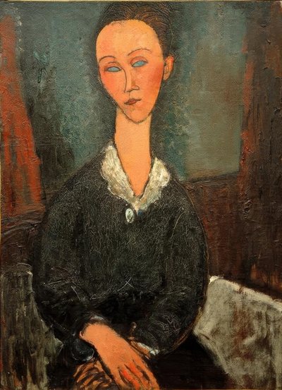 白领（Lunia Czechowska）的女人 作者 阿梅代奥·莫迪利亚尼