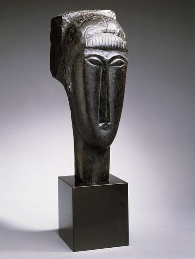一个有边缘的女人的头； Tete de Femme a la Frange，1912年 作者 阿梅代奥·莫迪利亚尼