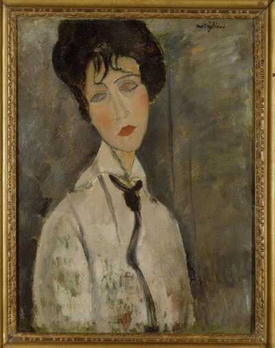 黑领结的女人 作者 Amedeo Modigliani