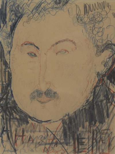Adolphe Basler的肖像，c.1916（铅笔） 作者 阿梅代奥·莫迪利亚尼