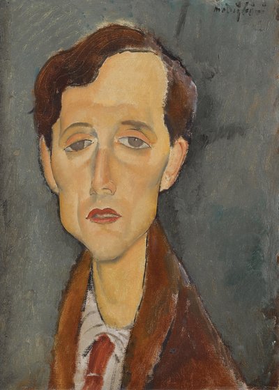 弗兰斯·海伦斯 (1881-1972) 的肖像，由阿梅迪奥 (1884-1920) 莫迪利亚尼 (Modigliani) 画作。 布面油画，尺寸：46x34 作者 Amedeo Modigliani