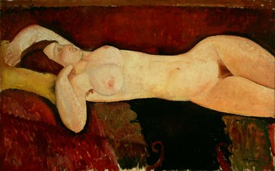 斜倚裸体1919年 作者 Amedeo Modigliani