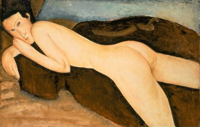 1917年斜倚裸体（Nu Couche de Dos） 作者 Amedeo Modigliani