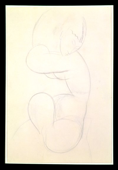 坐着的女裸体 作者 Amedeo Modigliani