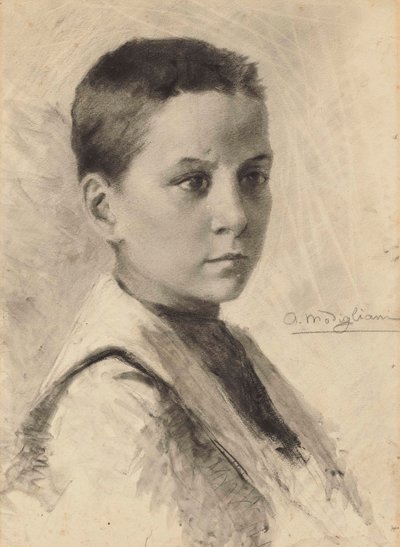 自画像》，1899年。 作者 阿梅代奥·莫迪利亚尼