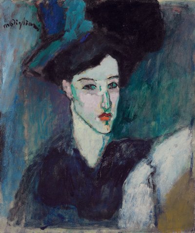 犹太人La Juive，约1907-1908年 作者 Amedeo Modigliani
