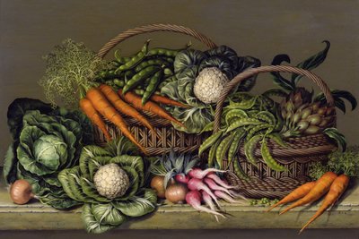 一篮子蔬菜和萝卜，1995年 作者 阿米莉亚·克莱瑟（Amelia Kleiser）