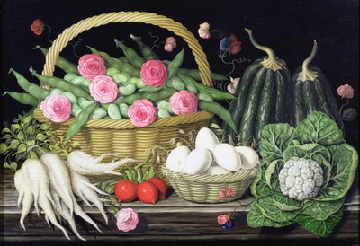 1995年，鸡蛋，蚕豆和玫瑰在篮子里 作者 阿米莉亚·克莱瑟（Amelia Kleiser）