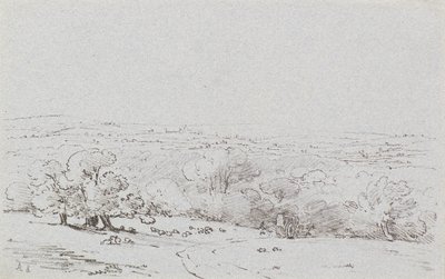 Carriage Approach to Bromley Hill, c.1803 (etching) 作者 阿米莉亚·朗