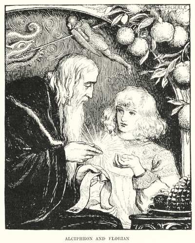 Alciphron和Florian（雕刻）。 作者 Amelia M. (attr.to) Bowerley 或 Bauerle