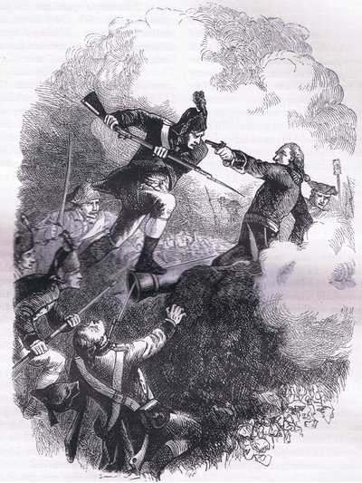 对 Stony Point 的攻击，来自 Cassells History of the United States 的插图，由 Cassell, Petter & Galpin 出版，约 1900 年（石版印刷） 作者 美国英语学校