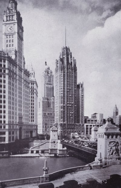 Chicago: Boulevard Link Bridge, Looking North (b/w photo) 作者 美国摄影师（后）