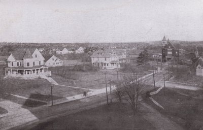 Old Orchard Beach, Maine: Looking inland from Old Orchard House (b/w photo) 作者 美国摄影师（后）