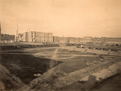 中心广场，市政厅，Broad和市场街，费城，c.1871（蛋白印刷品） 作者 美国摄影师