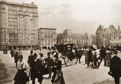 1896年，在纽约市广场酒店门前 作者 美国摄影师