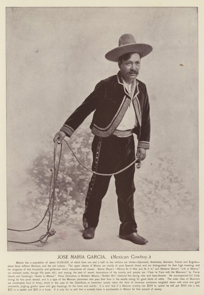 Jose Maria Garcia，墨西哥牛仔 作者 美国摄影师