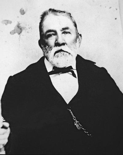 罗伊-宾法官（1825-1903）（黑白照片）。 作者 美国摄影师