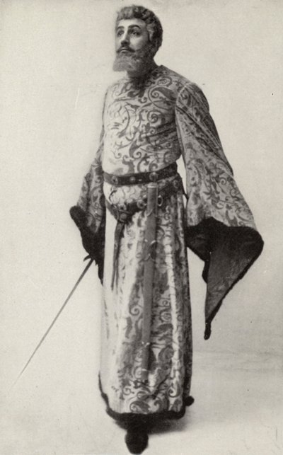 Leon Rothier，在 "Ariane Et Barbe-Bleue "中饰演 Barbe-Bleue（黑白照片） 作者 美国摄影师