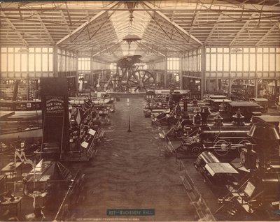 机械大厅，北端，费城百年国际展览，1876年（银蛋白印刷） 作者 美国摄影师