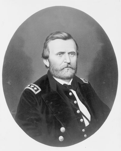 Ulysses S. Grant少将，c.1866（chromolithograph） 作者 美国摄影师