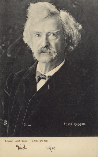 马克吐温（1835-1910），美国作家（黑白照片） 作者 美国摄影师