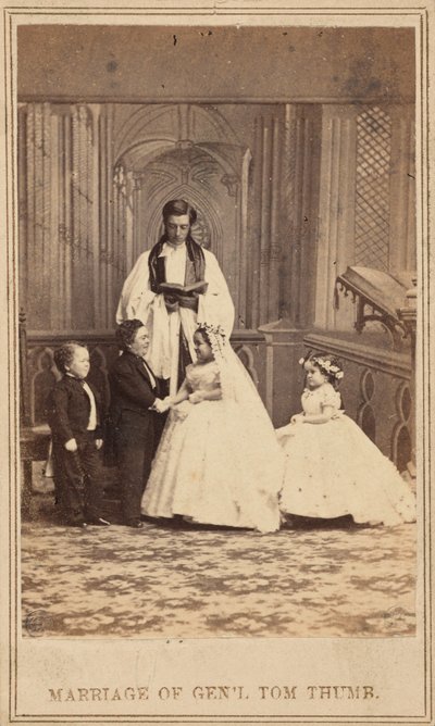 汤姆-大拇指将军的婚礼，1863 年（照片） 作者 美国摄影师