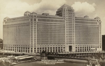 美国伊利诺伊州芝加哥，世界上最大的建筑--商品市场（黑白照片） 作者 美国摄影师