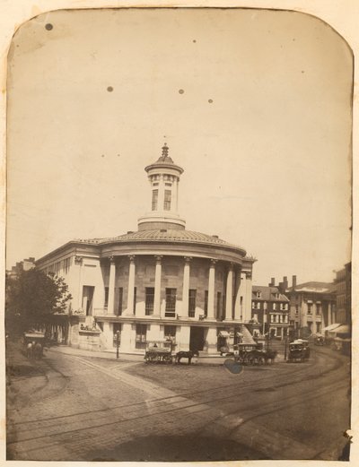 商业交易大楼，Walnut第3街，c.1859 作者 美国摄影师