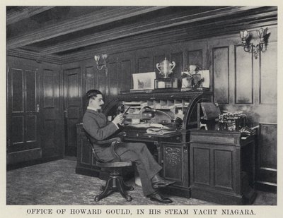 Office of Howard Gould, in his Steam Yacht Niagara (b/w photo) 作者 American Photographer