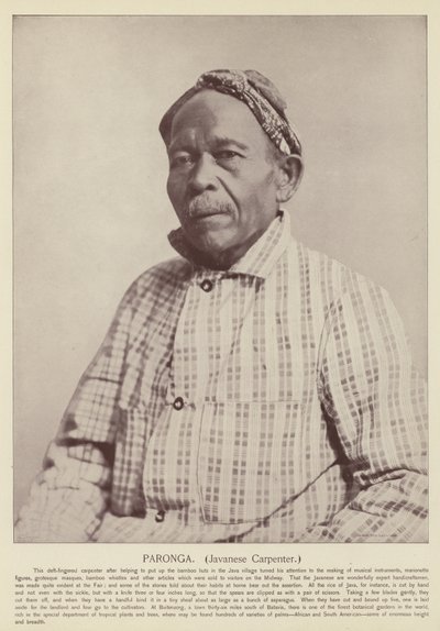 Paronga，爪哇木匠 作者 American Photographer