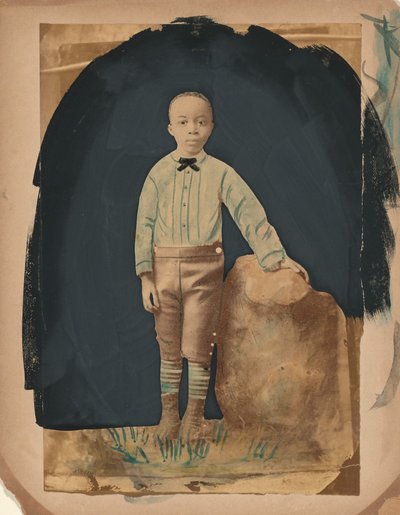 一个男孩的肖像，19 世纪 60 年代（照片） 作者 美国摄影师