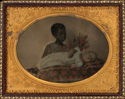 女孩和死后孩子的肖像，约 1860 年（照片1860 年（照片） 作者 美国摄影师