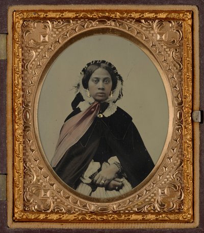 女性肖像，可能是约瑟芬-福克斯（Josephine Folks），约 1860 年（照片1860 年（照片） 作者 美国摄影师