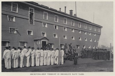 Receiving-Ship Vermont in Brooklyn Navy Yard (b/w photo) 作者 美国摄影师