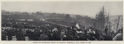 1897 年 4 月 27 日格兰特阵亡将士纪念日河滨大道上的场景（黑白照片） 作者 美国摄影师